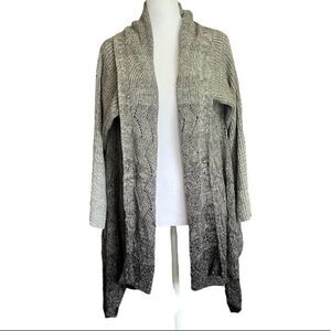 Coldwater Creek marled cascade knit cardigan sweater